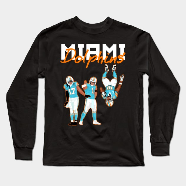 Trio Miami Dolphins Long Sleeve T-Shirt by Mic jr